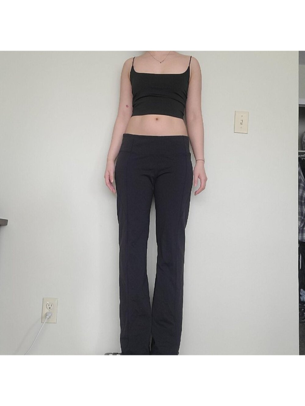 Denver Hayes Low Waisted Nylon Flare Bootcut Leggings Yoga Pants (L)